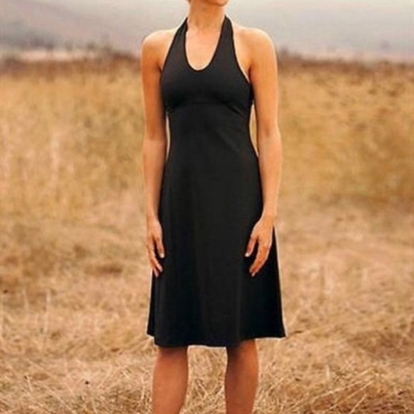 Patagonia Dresses & Skirts - Patagonia Black Morning Glory Jersey Halter Dress